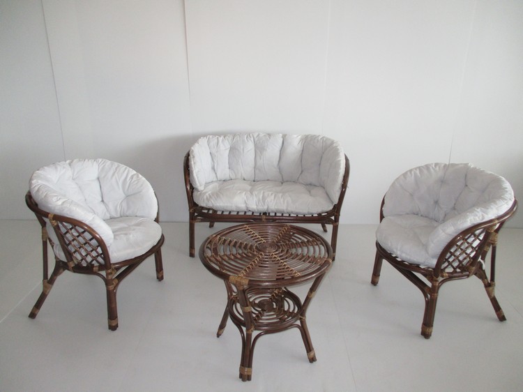AT/09 SALOTTO RATTAN NATURALE NOCE AT/09 SALOTTO RATTAN NATURALE NOCE
